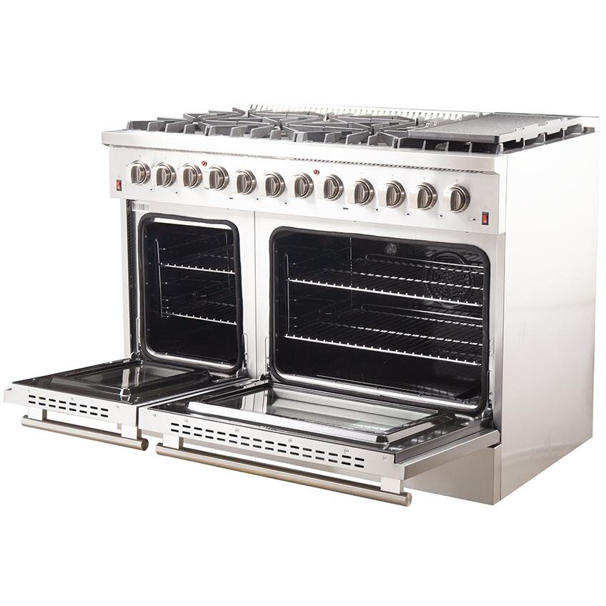 Forno Galiano Alta Qualita 48-inch Freestanding Dual Fuel Range with Convection Technology FFSGS6156-48