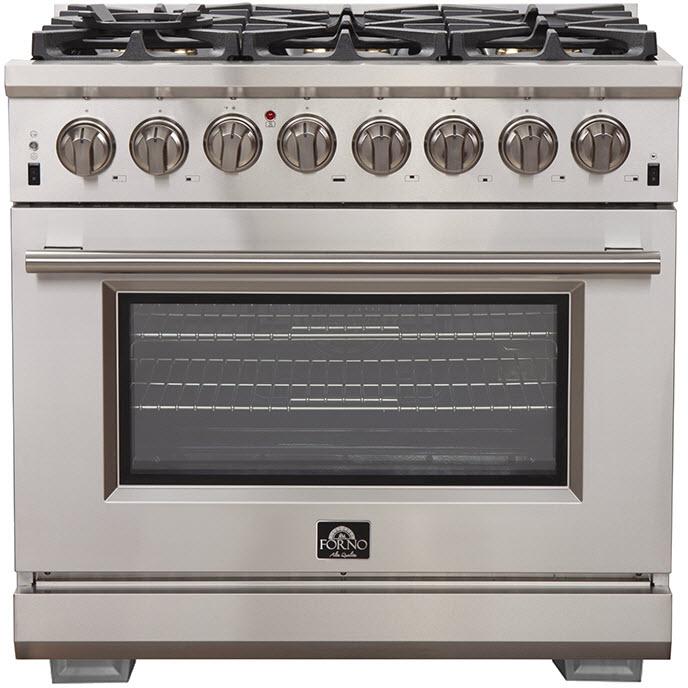 Forno Capriasca Alta Qualita 36-inch Freestanding Dual Fuel Range with Convection Technology FFSGS6187-36