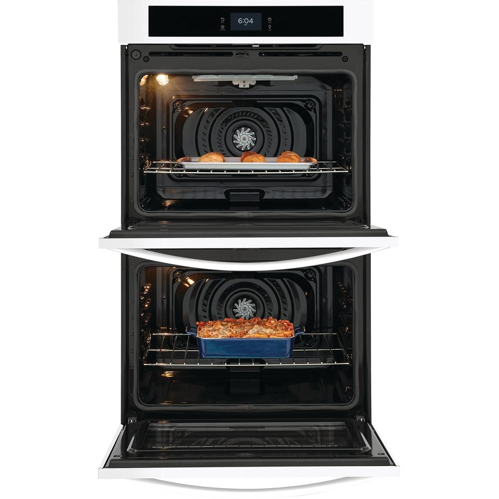 Frigidaire 30-inch Double Electric Wall Oven with Fan Convection FCWD3027AW