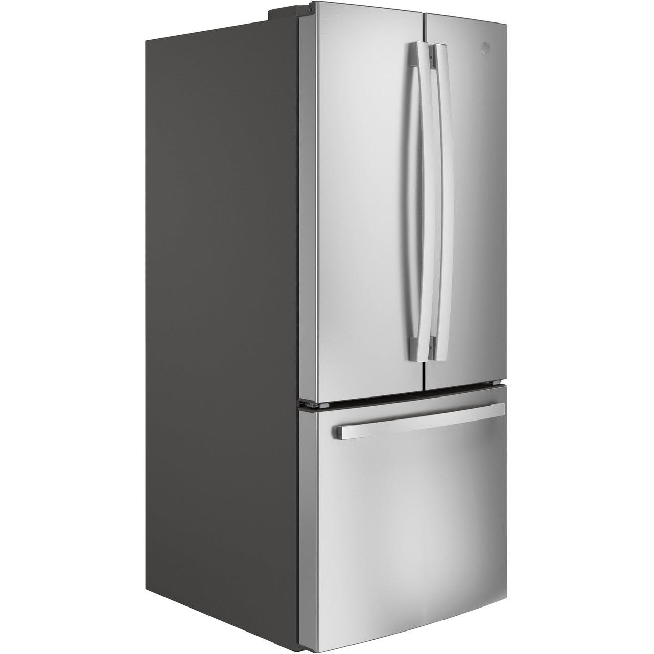 GE 30-inch, 20.8 cu.ft. Freestanding French 3-Door Refrigerator with Interior Ice Maker GNE21FYKFS