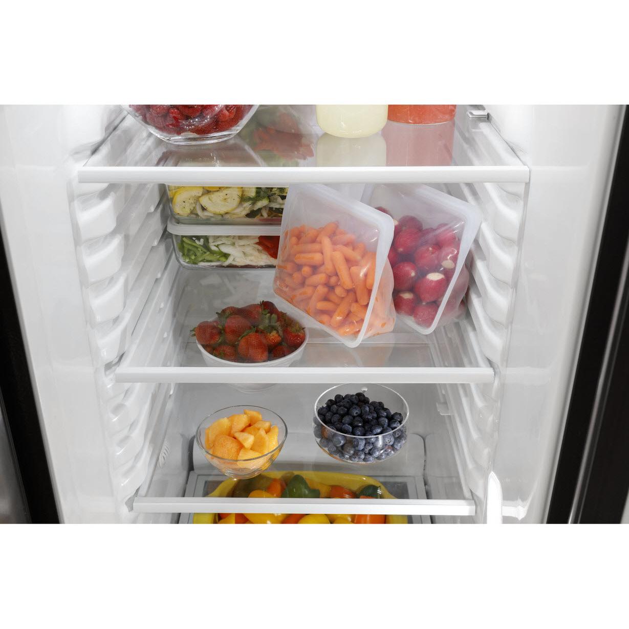 GE 33-inch 23 cu.ft. Freestanding Side-by-Side Refrigerator with LED Lighting GSE23GGPWW
