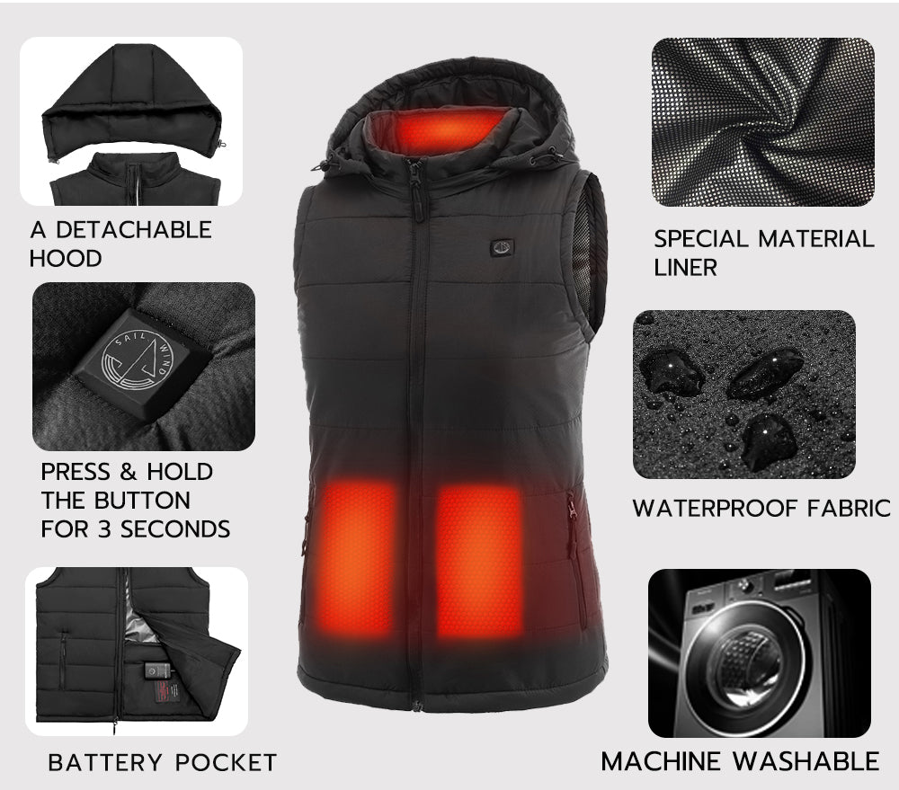 Sailwind Women's Lightweight USB Rechargeable Heated Vest