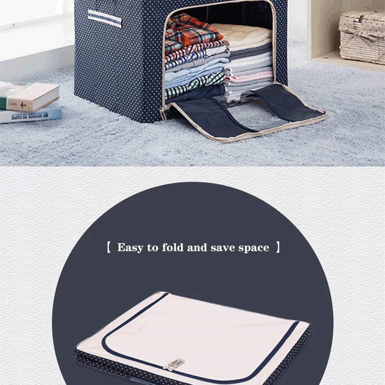 Spaceplus Cloth Steel Frame Storage Box