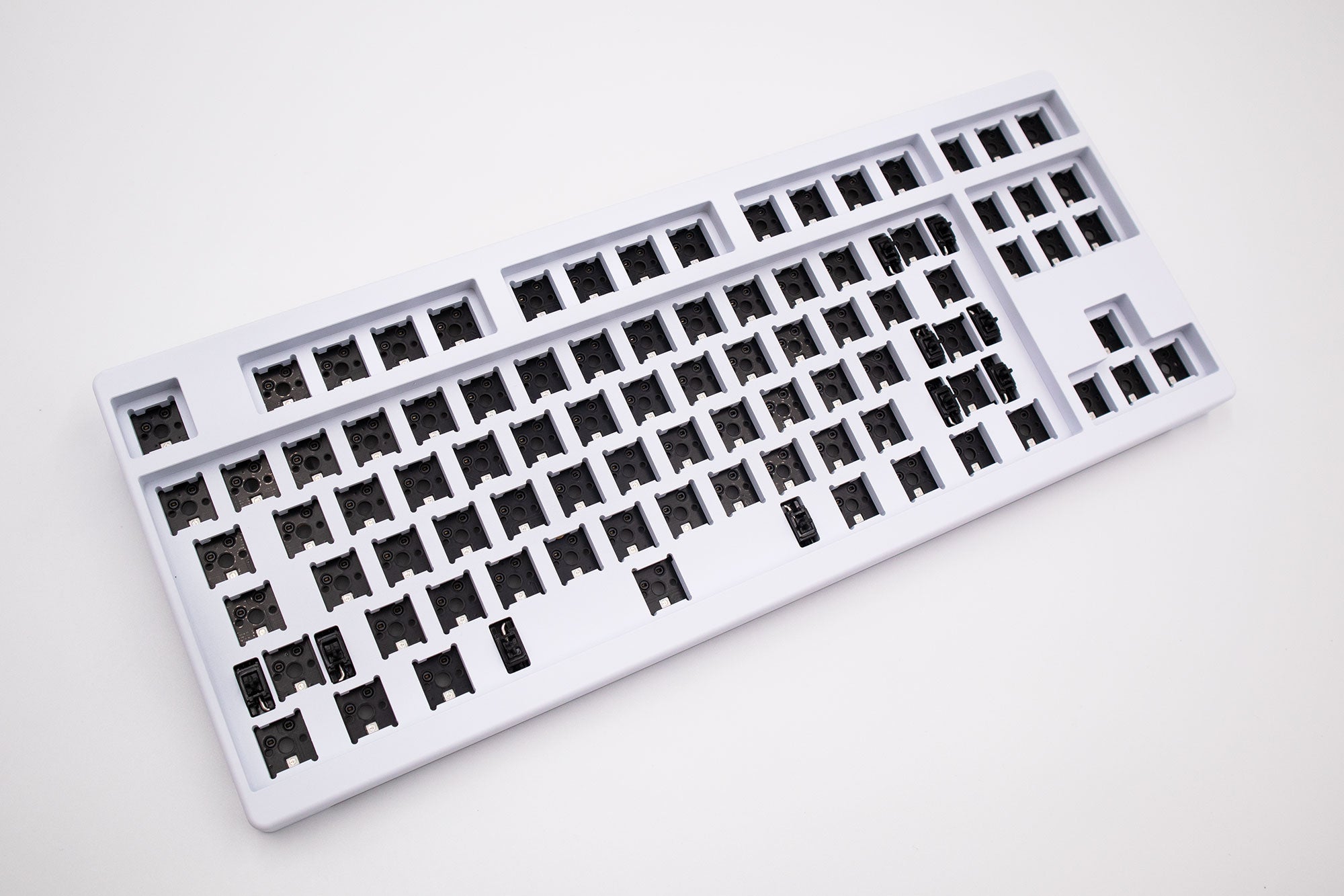 Custom Built White Idobao ID87v2 Hotswappable TKL