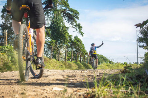 riding a folding ebike