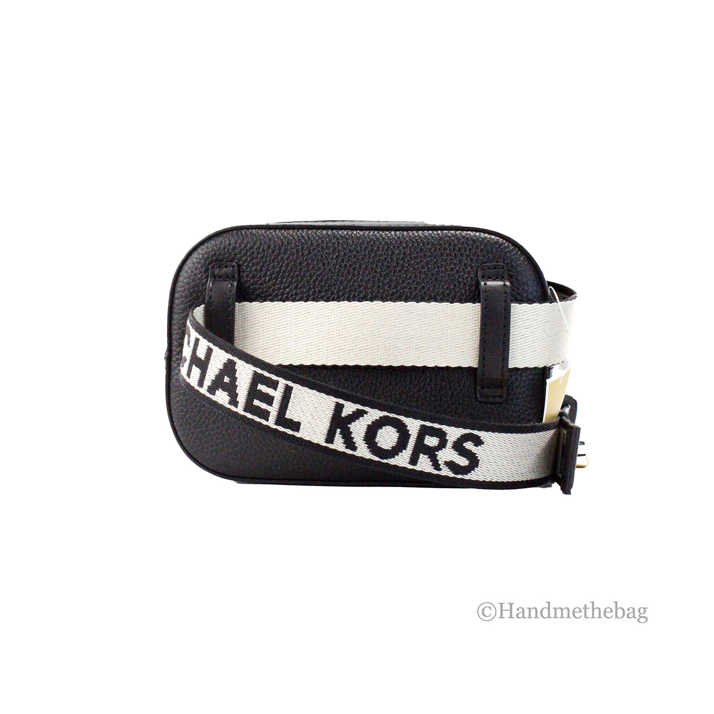 Michael Kors Jet Set Small Black Leather East West Belt Bag