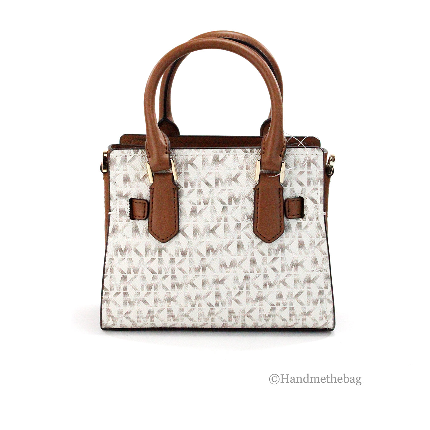 Michael Kors Hamilton XS Small Vanilla PVC Crossbody Satchel