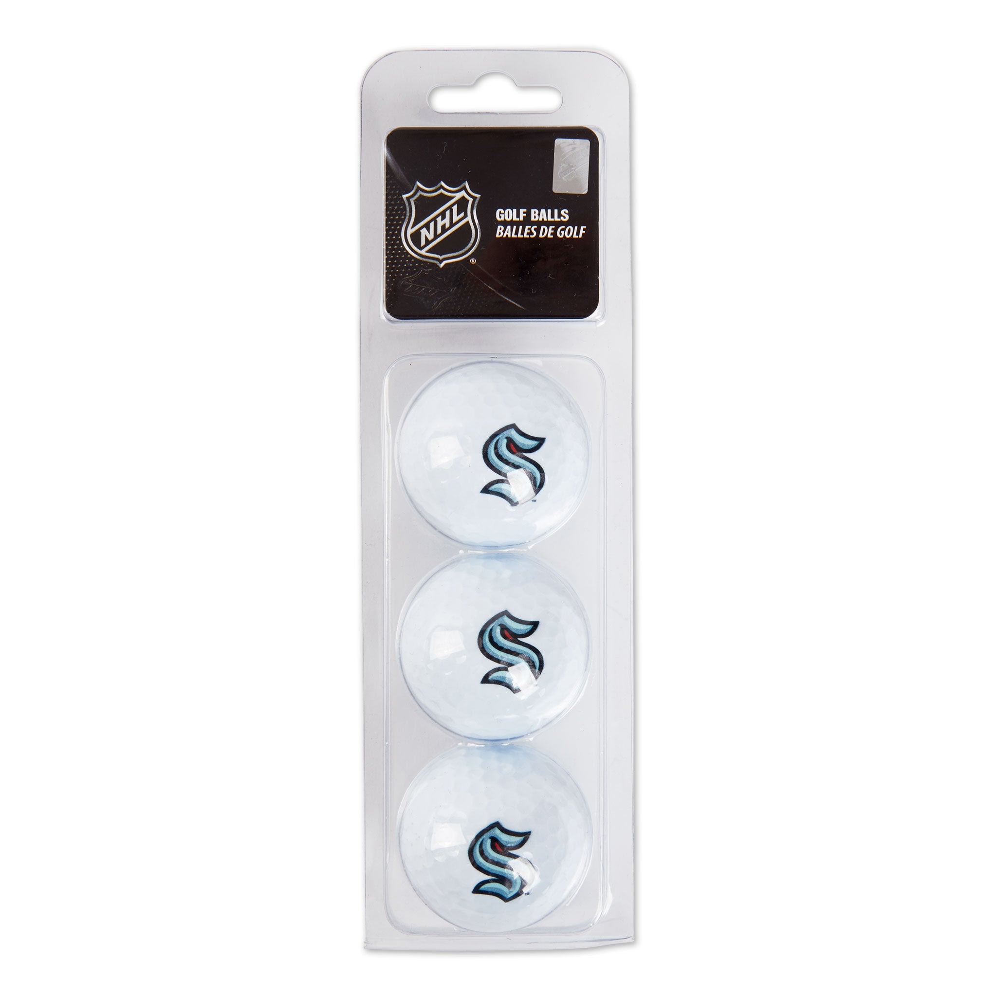 Seattle Kraken Golf Balls - 3 PC Sleeve - White