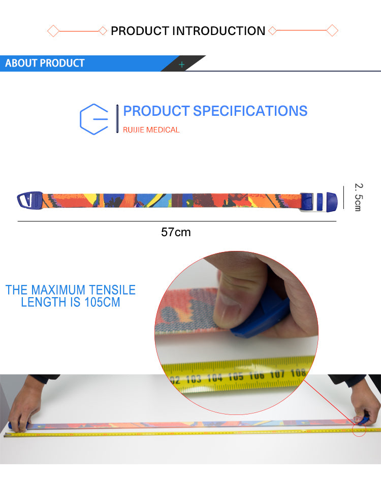 Medical Elastic Rubber Tourniquet( with plastic button) Colorful Child and Adult MOQ:100PCS