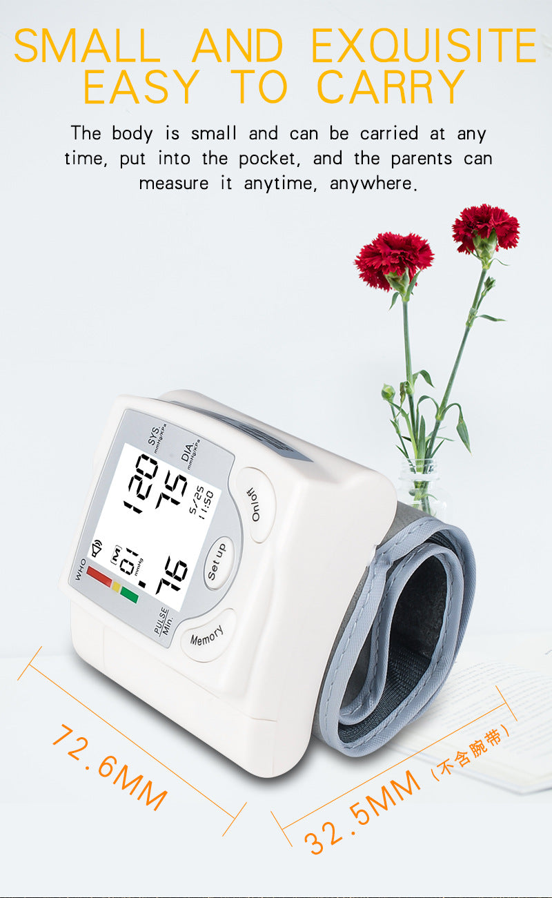 Automatic Wrist Watch Digital Blood Pressure Meter MOQ:1PCS