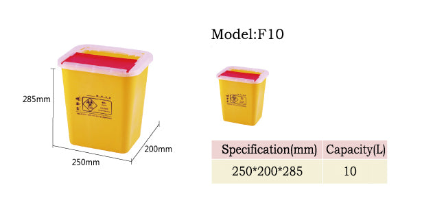 Plastic Disposal Sharp Containers/Medical Waste Bins 10L