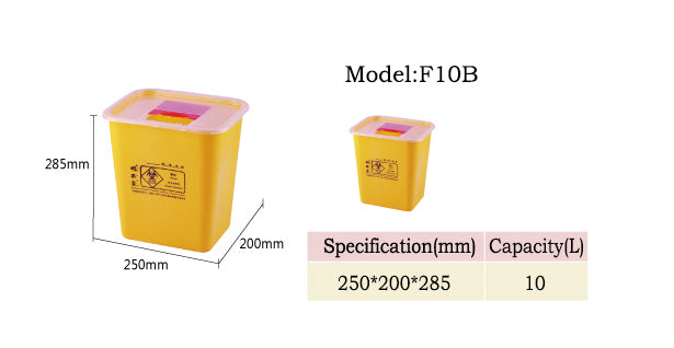 Plastic Disposal Sharp Containers/Medical Waste Bins 10L