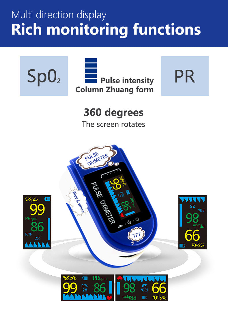In stock Factory Price 2021 Fingertip Heart Rate Pulse Oximetry  TFT MOQ:1PCS