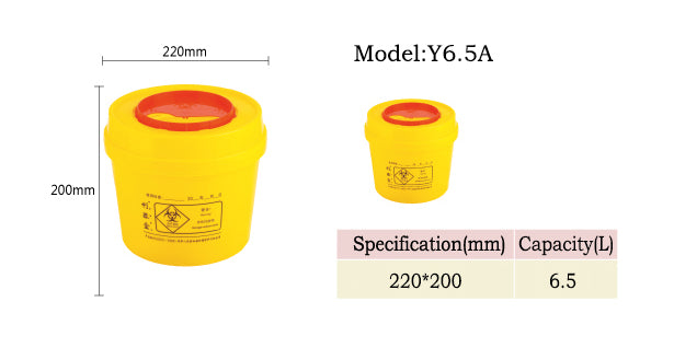 Wholesale Safety Box Disposal Plastic Sharp Waste Box 6.5L A