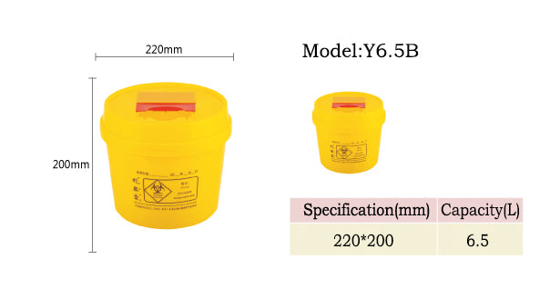 Wholesale Safety Box Disposal Plastic Sharp Waste Box 6.5L B