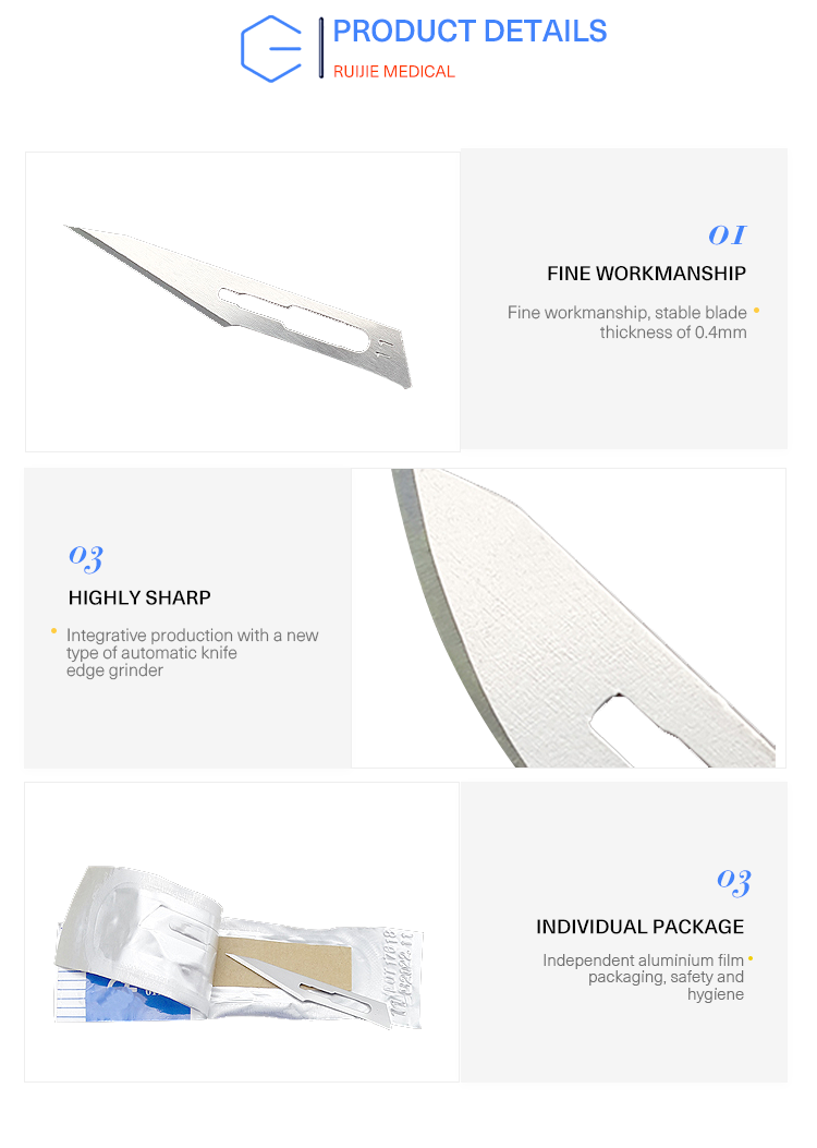 Medical Carbon Or Steel Surgical Scalpel Blades
