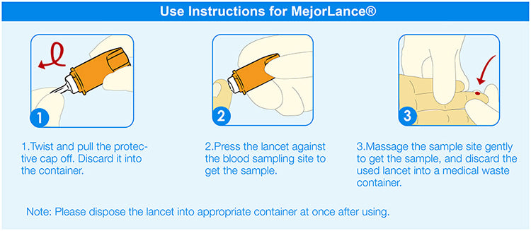 Pressure Activated Low Flow Safety Blood Lancet MejorLance MOQ:60000PCS