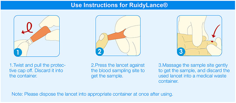 Pressure Activated Low Flow Safety Blood Lancet Ruidylance MOQ:60000PCS