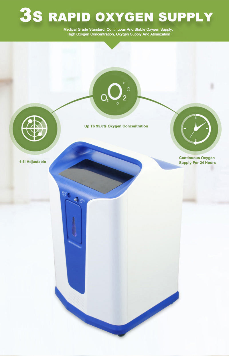 CE 96% High Purity 5L 10L Portable Oxygen Concentrator MOQ:1PCS