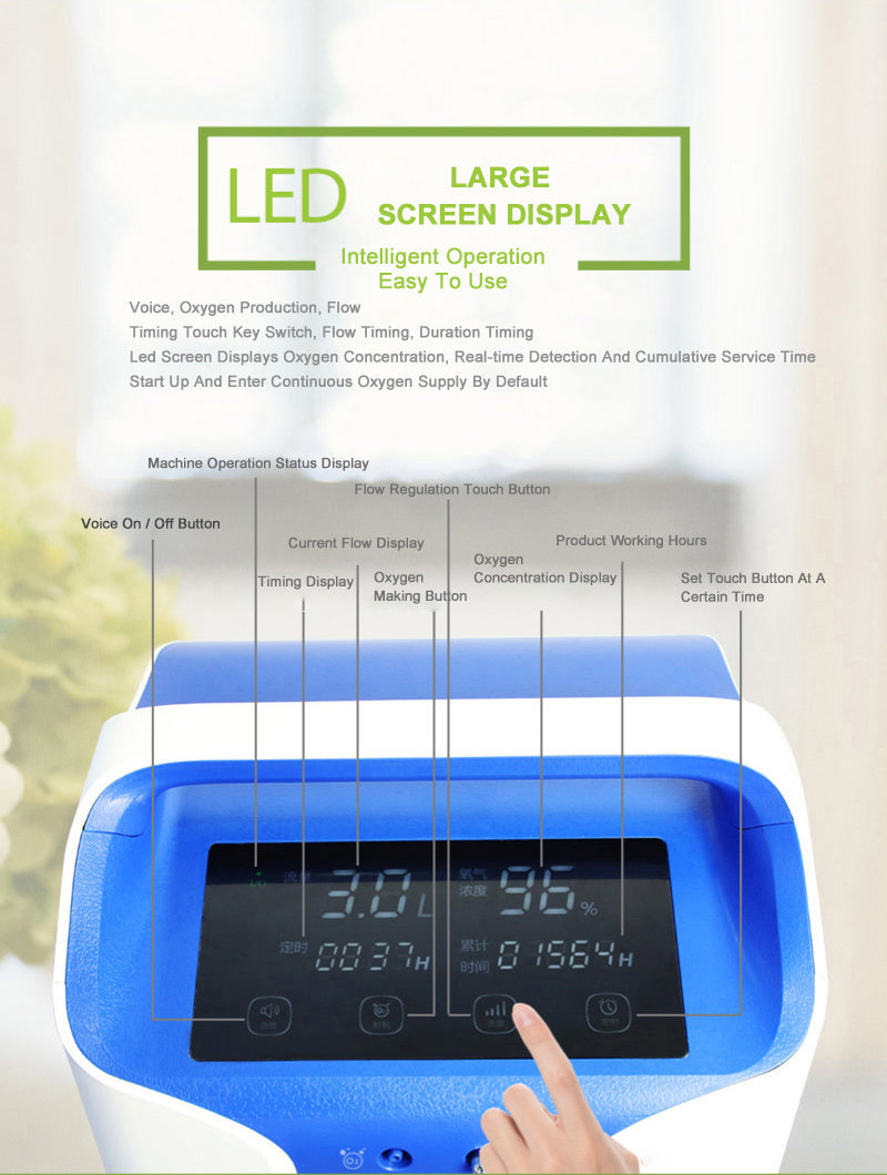 CE 96% High Purity 5L 10L Portable Oxygen Concentrator MOQ:1PCS