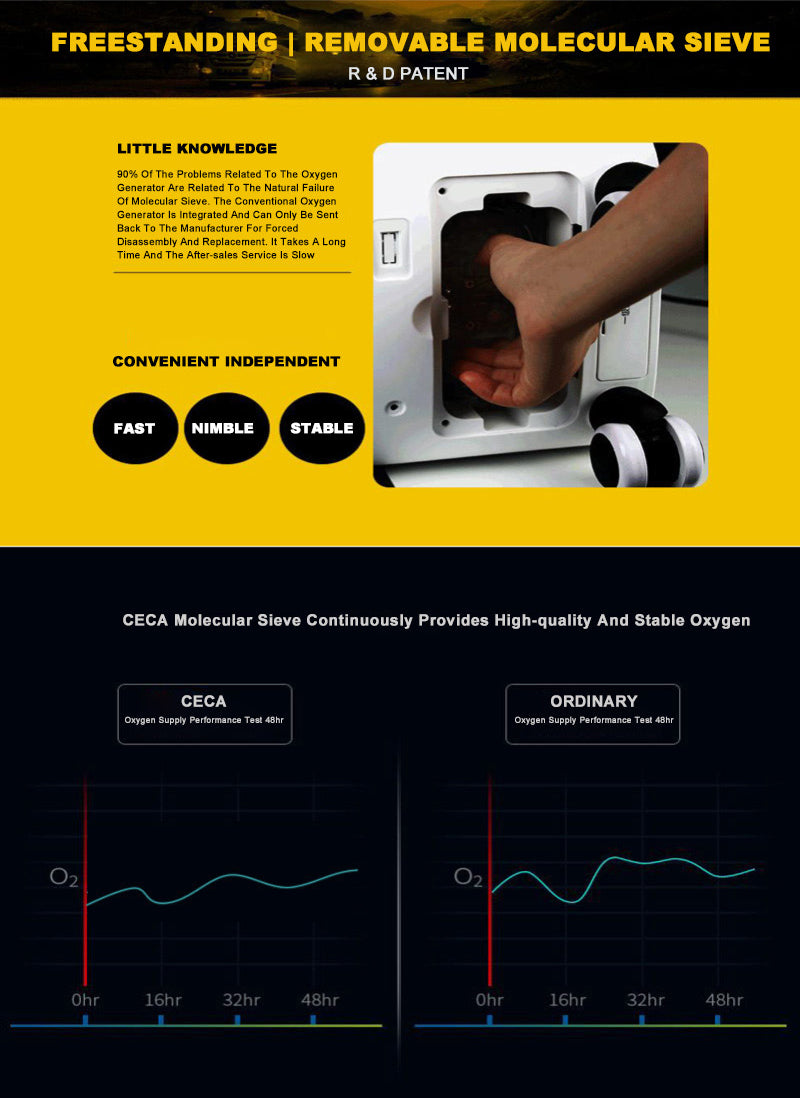 CE 96% High Purity 5L 10L Portable Oxygen Concentrator MOQ:1PCS