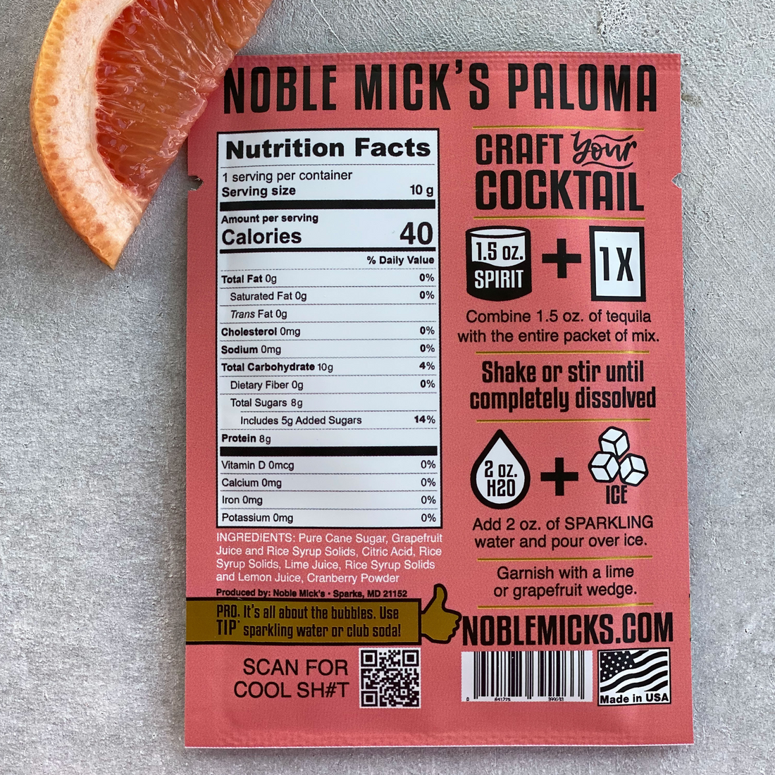 Noble Micks Single Serve Craft Cocktail