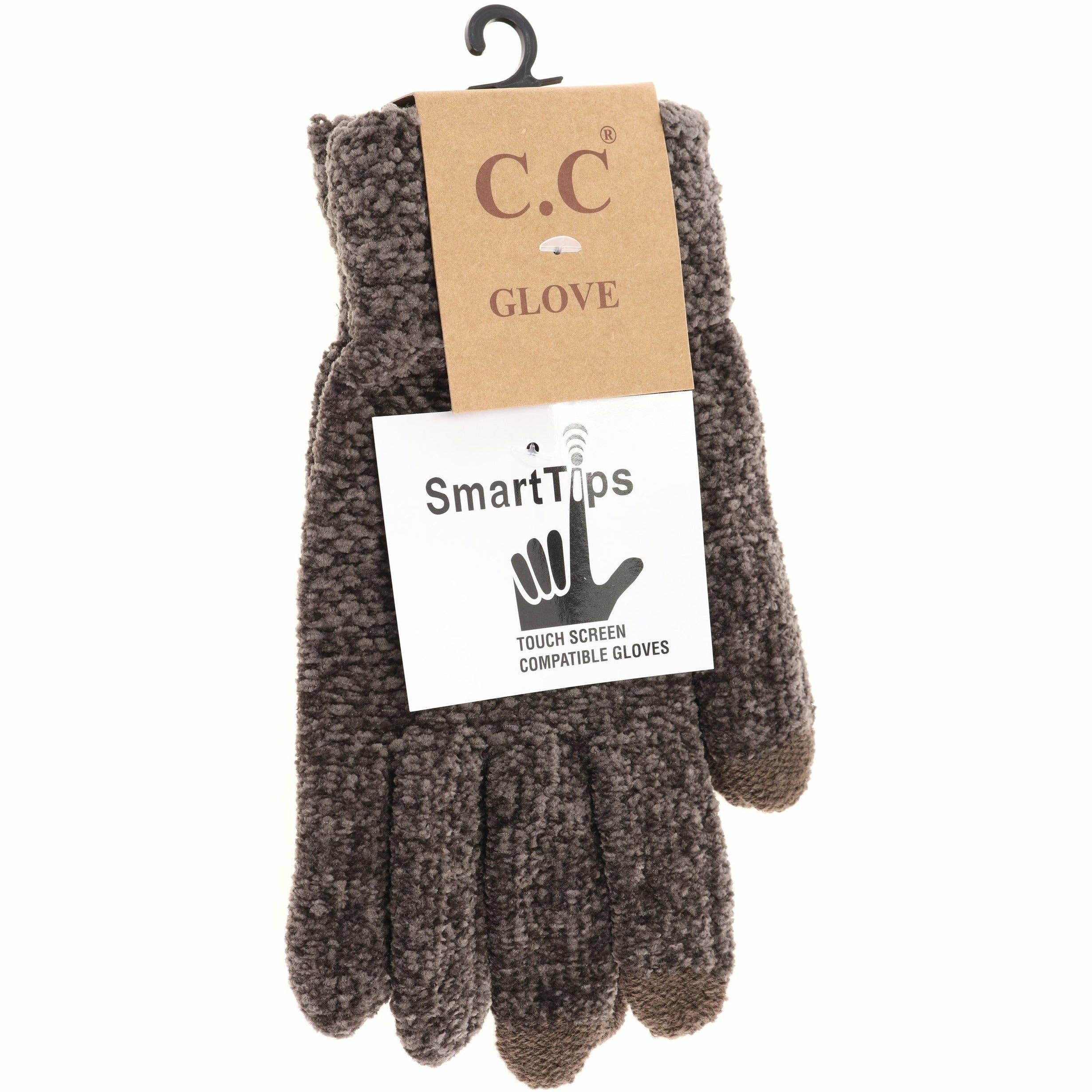 Chenille Gloves G9016: Earth Brown