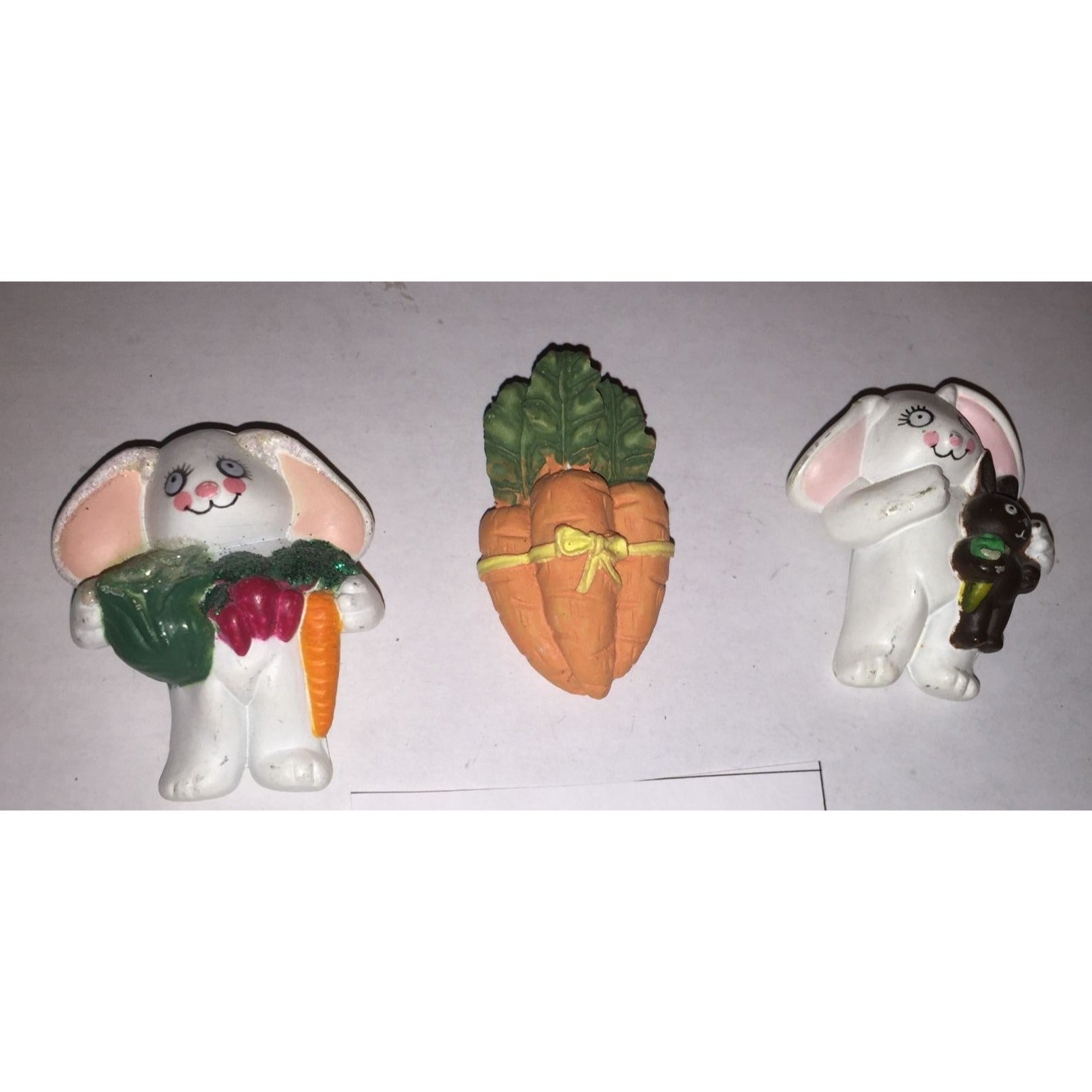 Set of 3 Vintage Easter Unlimited Lehman Bunny Rabbit Brooch Pins