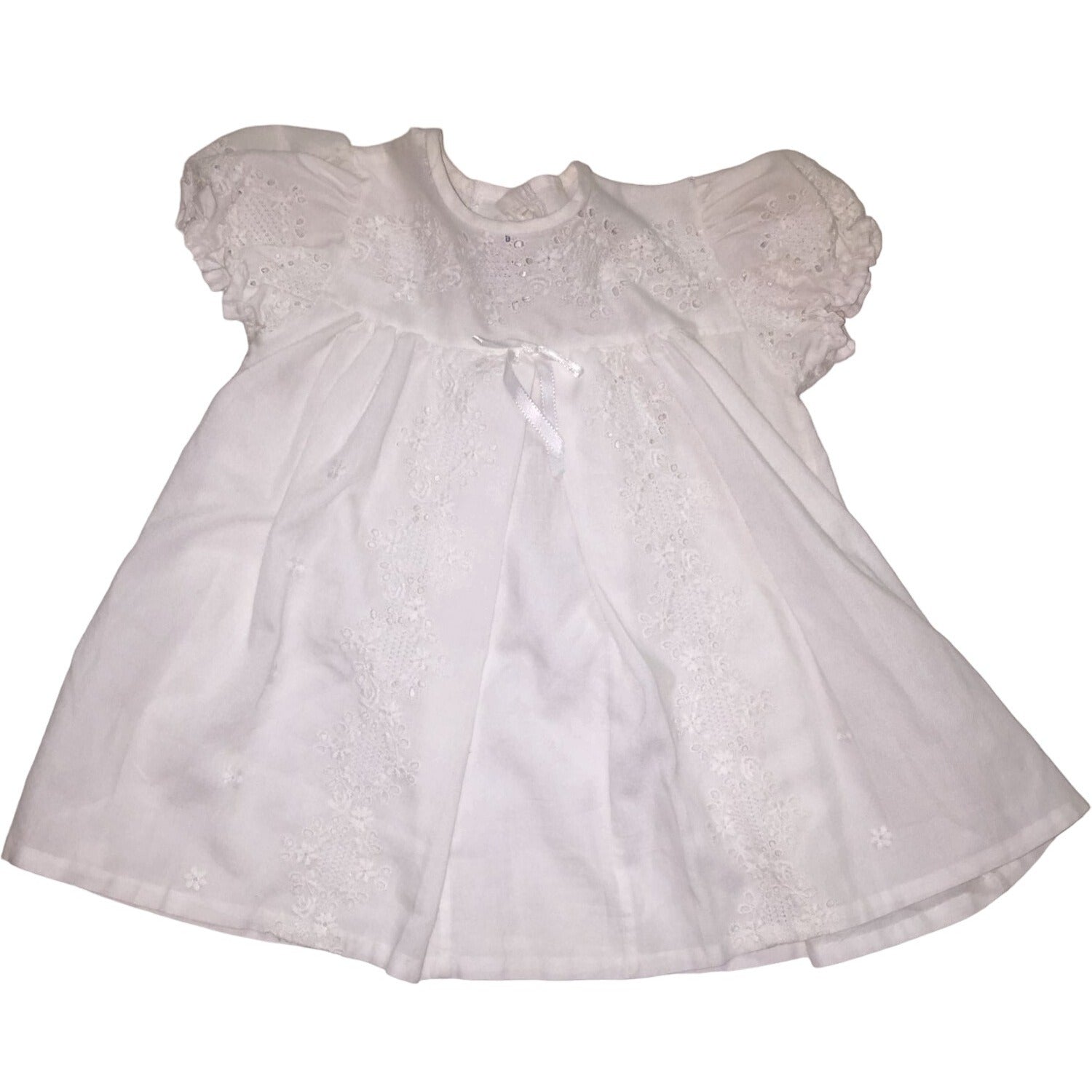 ALEXIS USA Baby Girl White Ruffled Dress