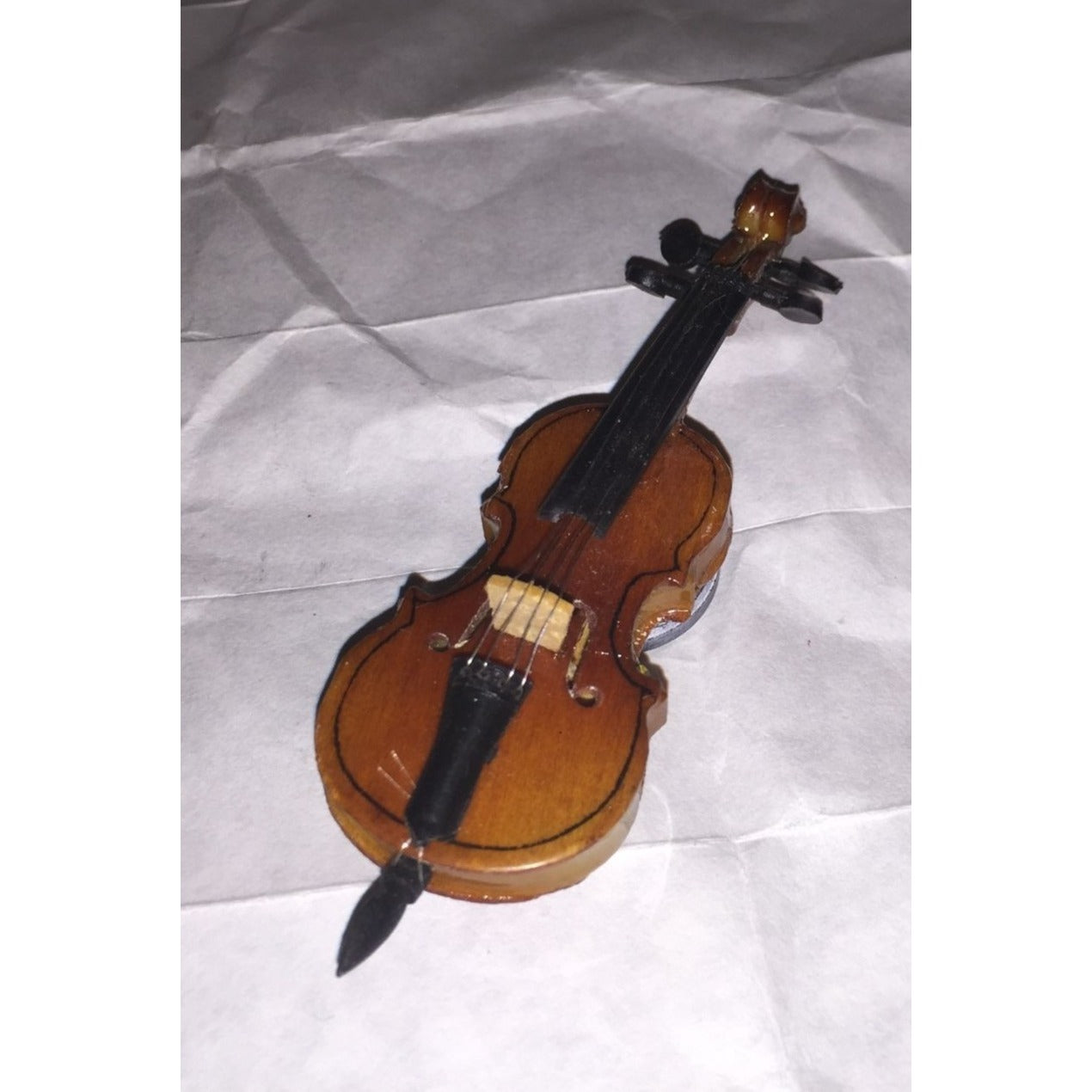 Vintage Miniature Wooden Instrument Magnets- Violin and Piano