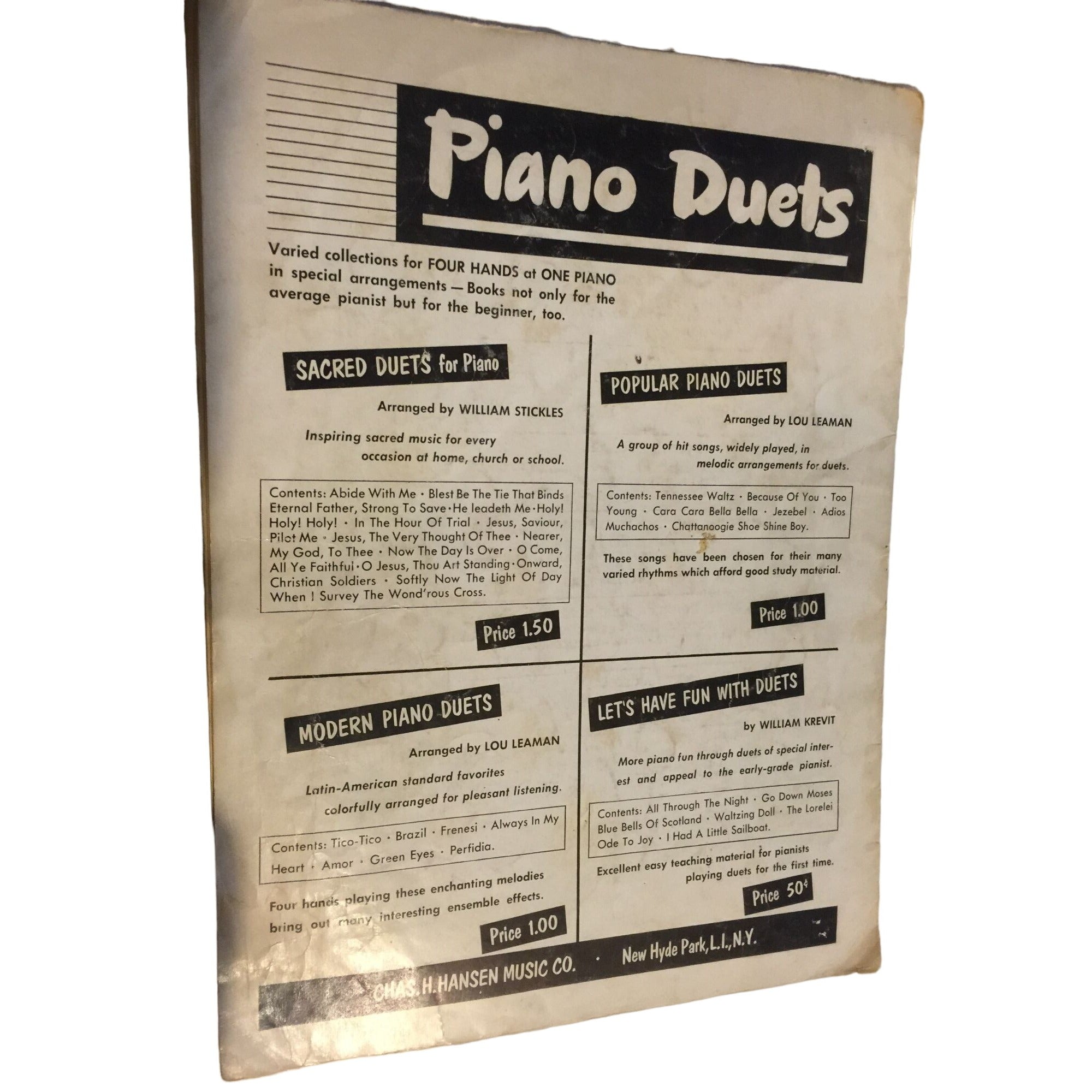 Vintage Jumbo Note Popular Waltzes Sheet Music Book