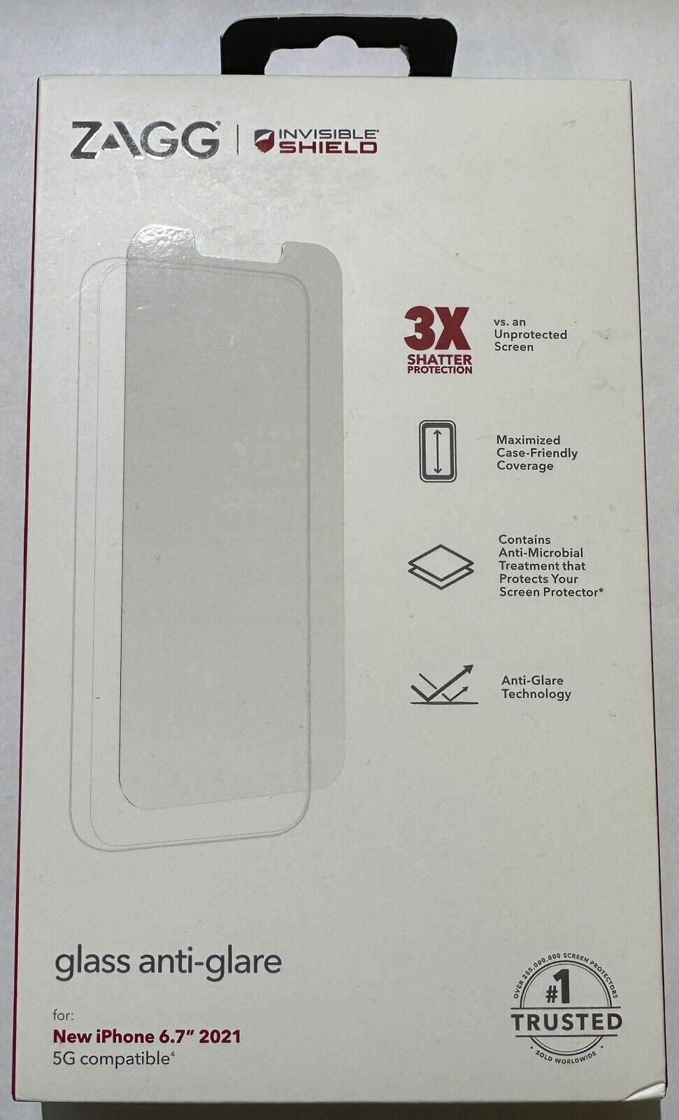 NEW ZAGG Glass Anti-Glare Screen Protector for Apple iPhone 13 Pro Max (6.7