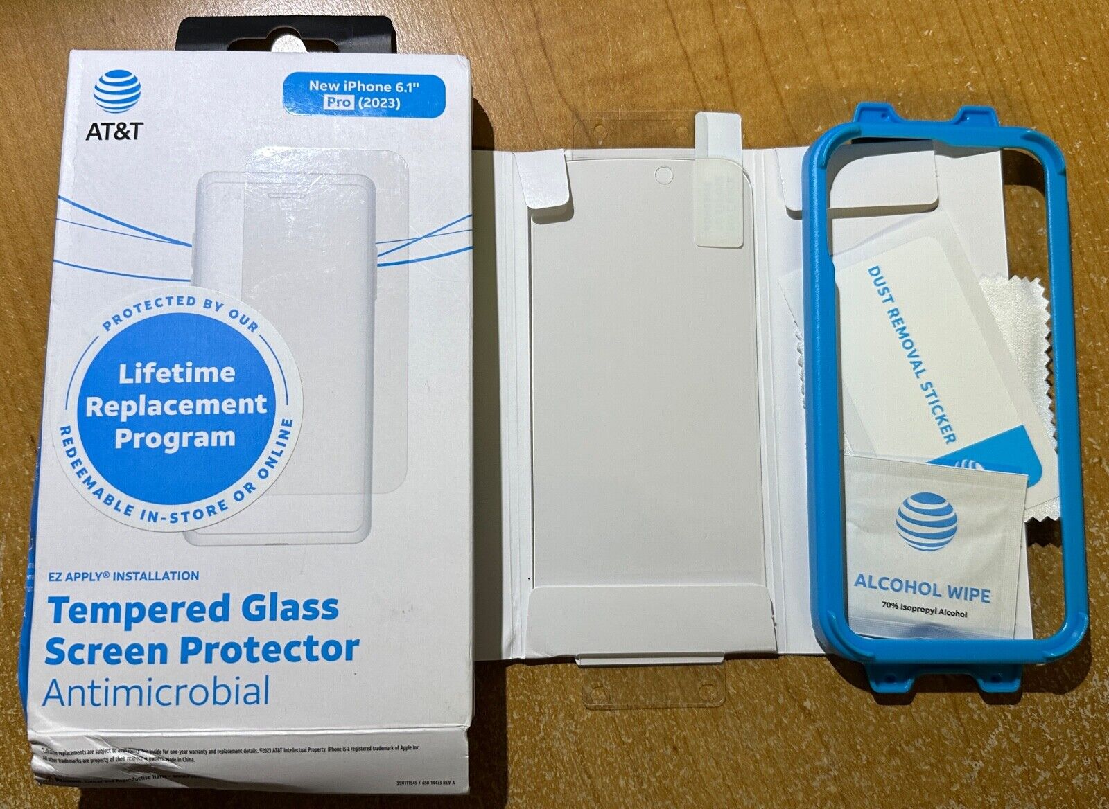 Open Box AT&T Tempered Glass Screen Protector for Apple iPhone 15 Pro (6.1