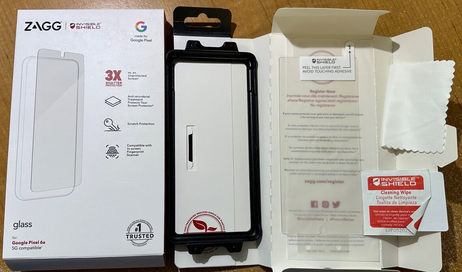 Open Box ZAGG Invisibleshield Glass Screen Protector Google Pixel 6a (6.1