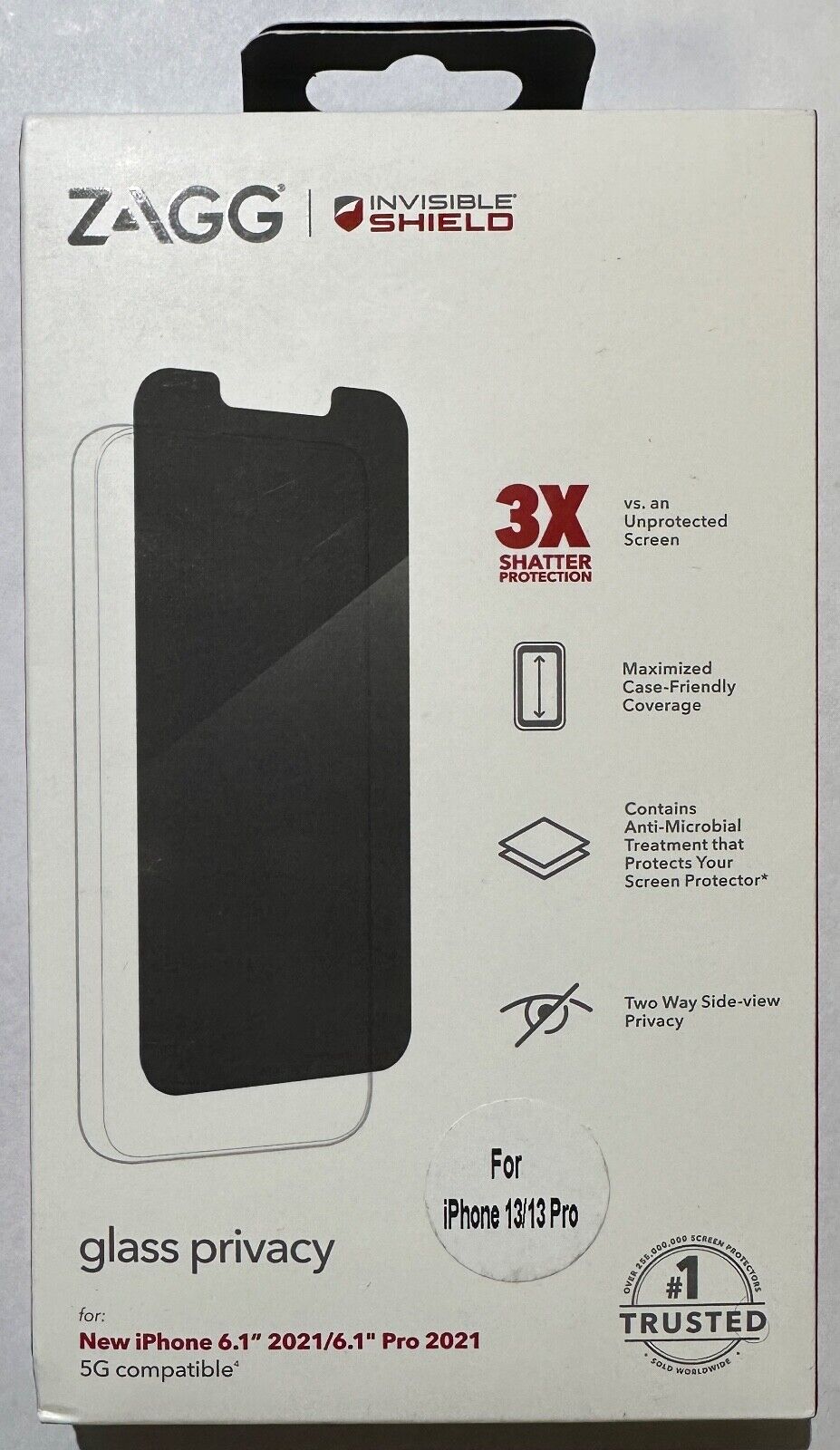 ZAGG Glass Privacy Tinted Screen Protector for Apple iPhone 13 / 13 Pro (6.1