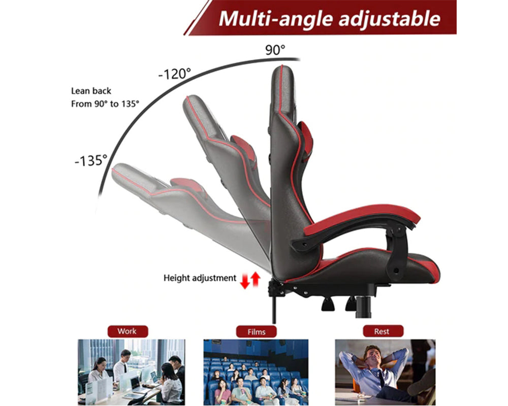PC Gaming Chair with Adjustability