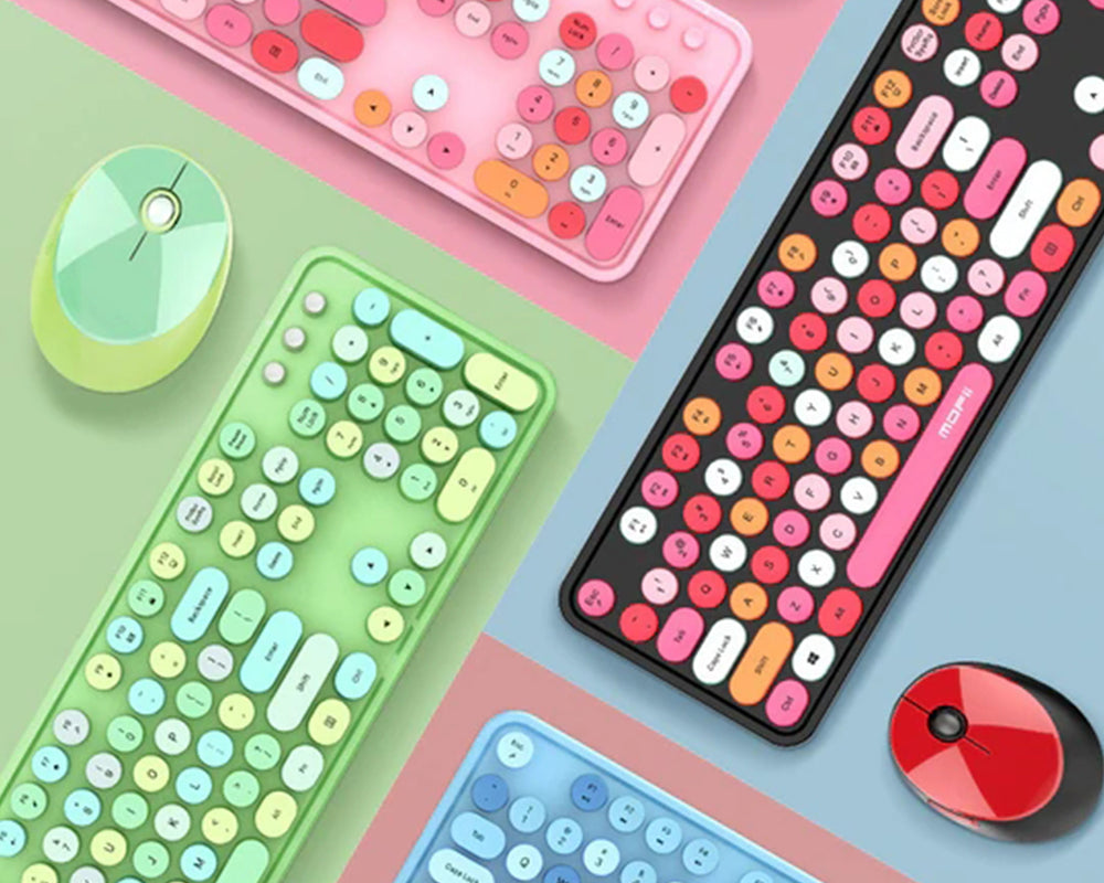 Wireless Keyboard and Mouse are Available in Four Beautiful Colors