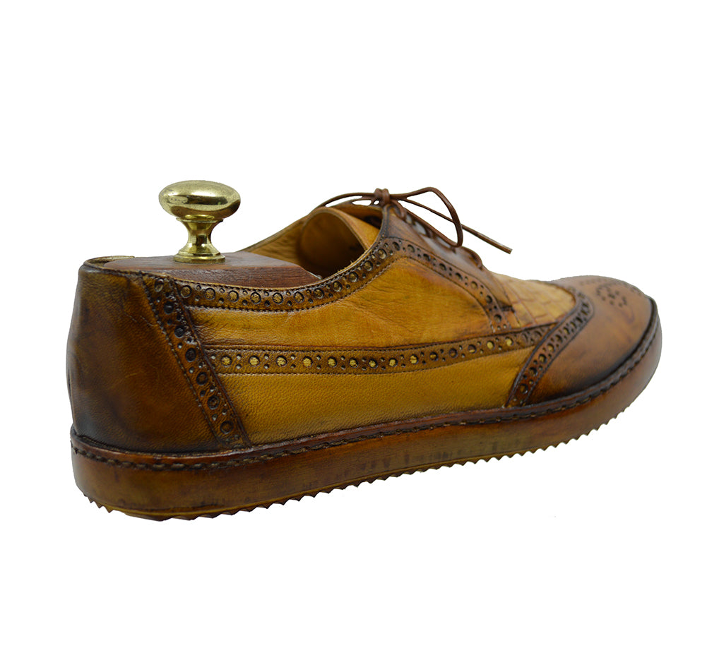 Mauri 8668 Leather & Alligator Wingtip