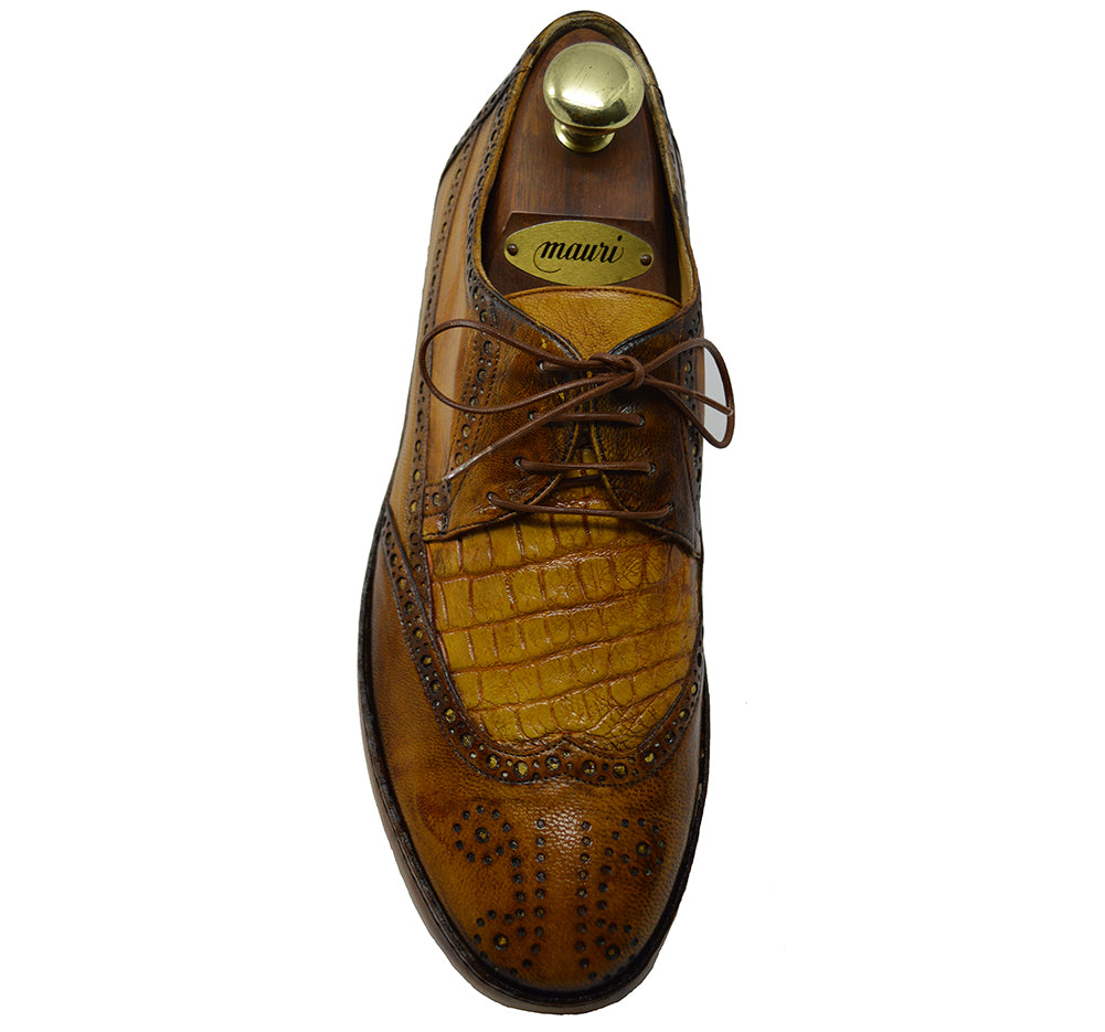 Mauri 8668 Leather & Alligator Wingtip