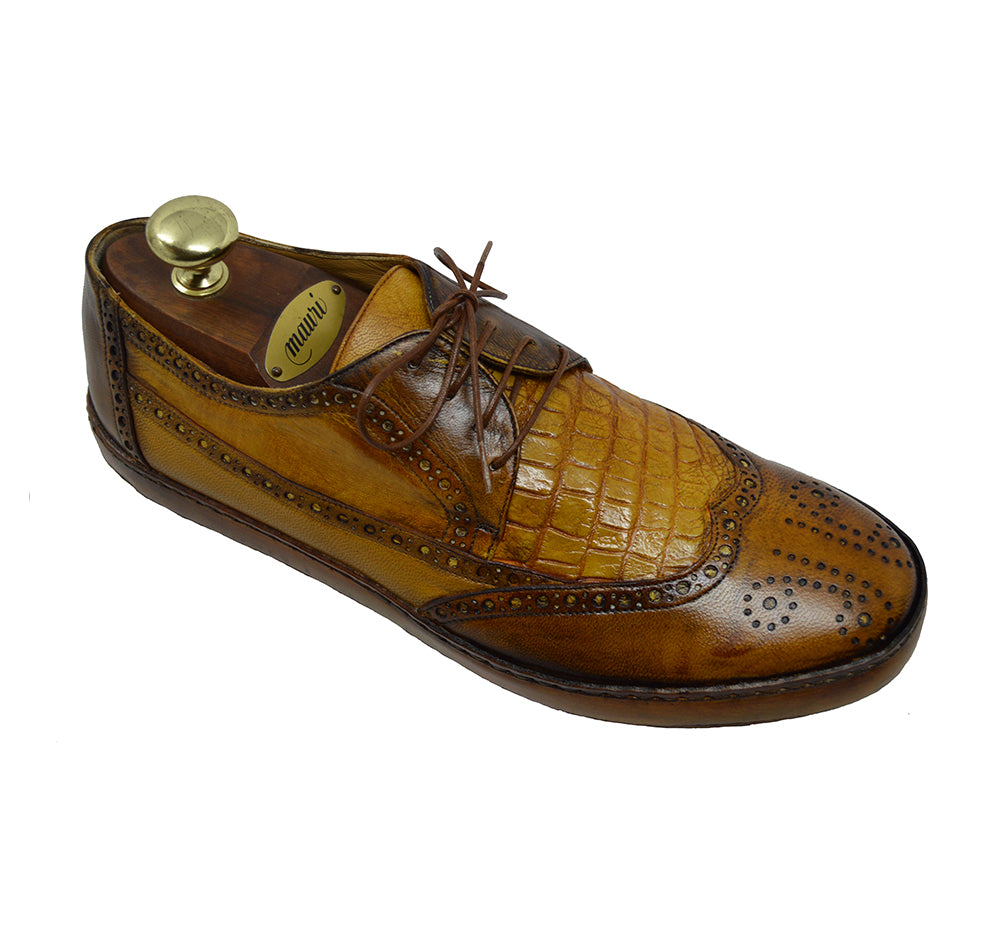 Mauri 8668 Leather & Alligator Wingtip