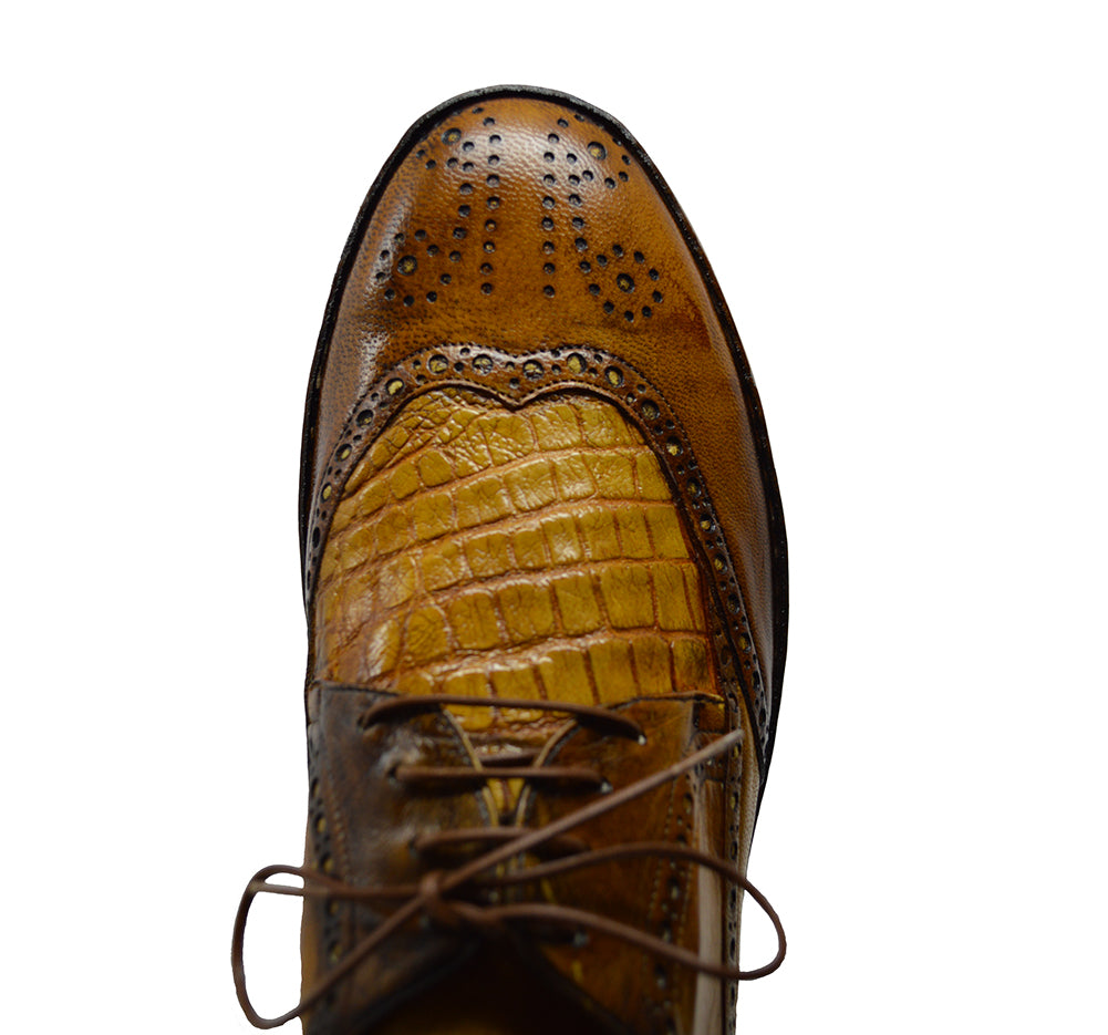 Mauri 8668 Leather & Alligator Wingtip