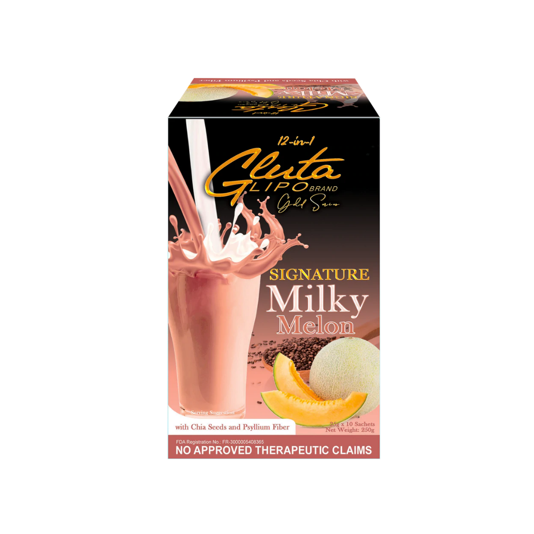  Gluta Lipo Gold Series Signatures Milky Melon | 10 Satchets 