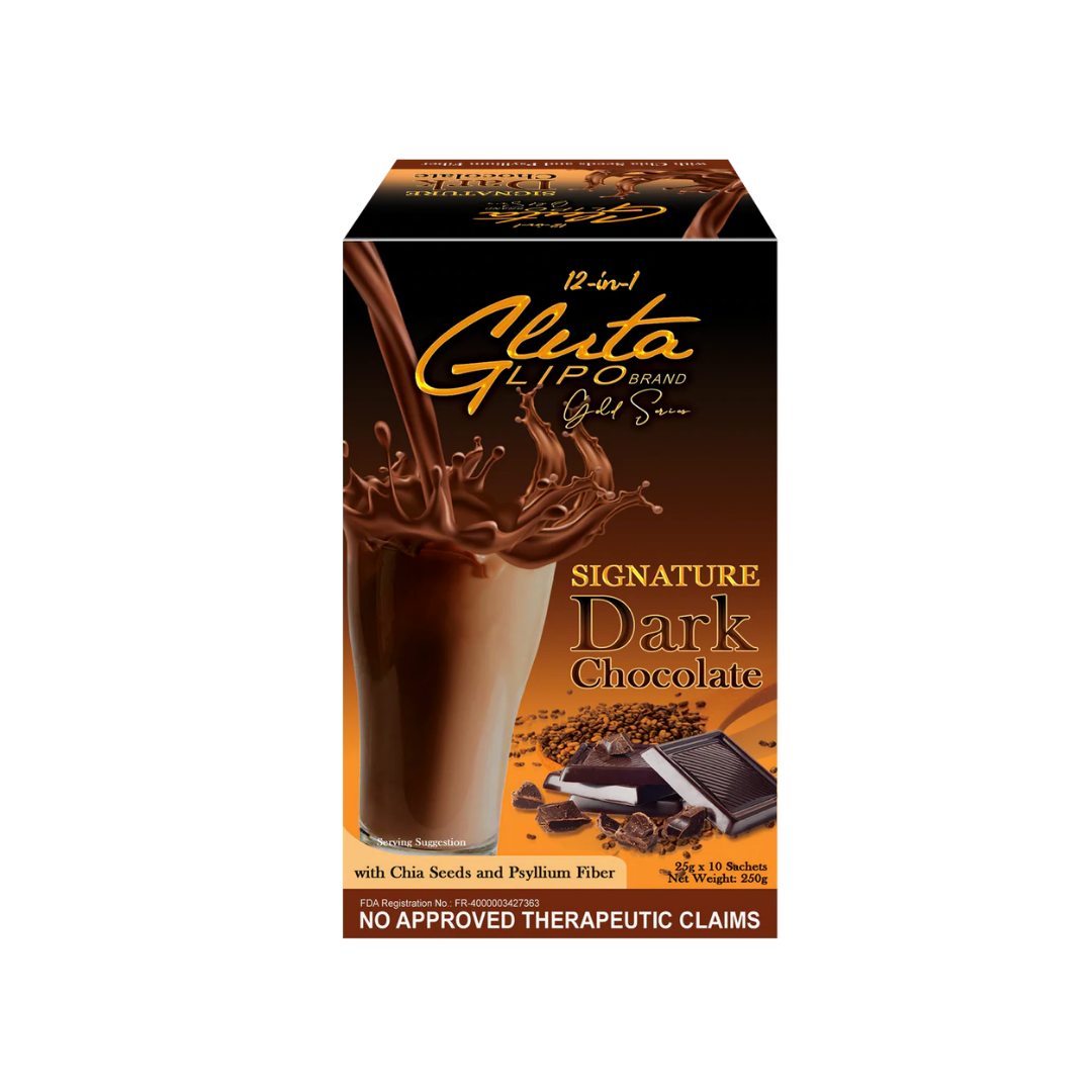  Gluta Lipo Golden Series Signature Dark Chocolate | 10 Satchets 