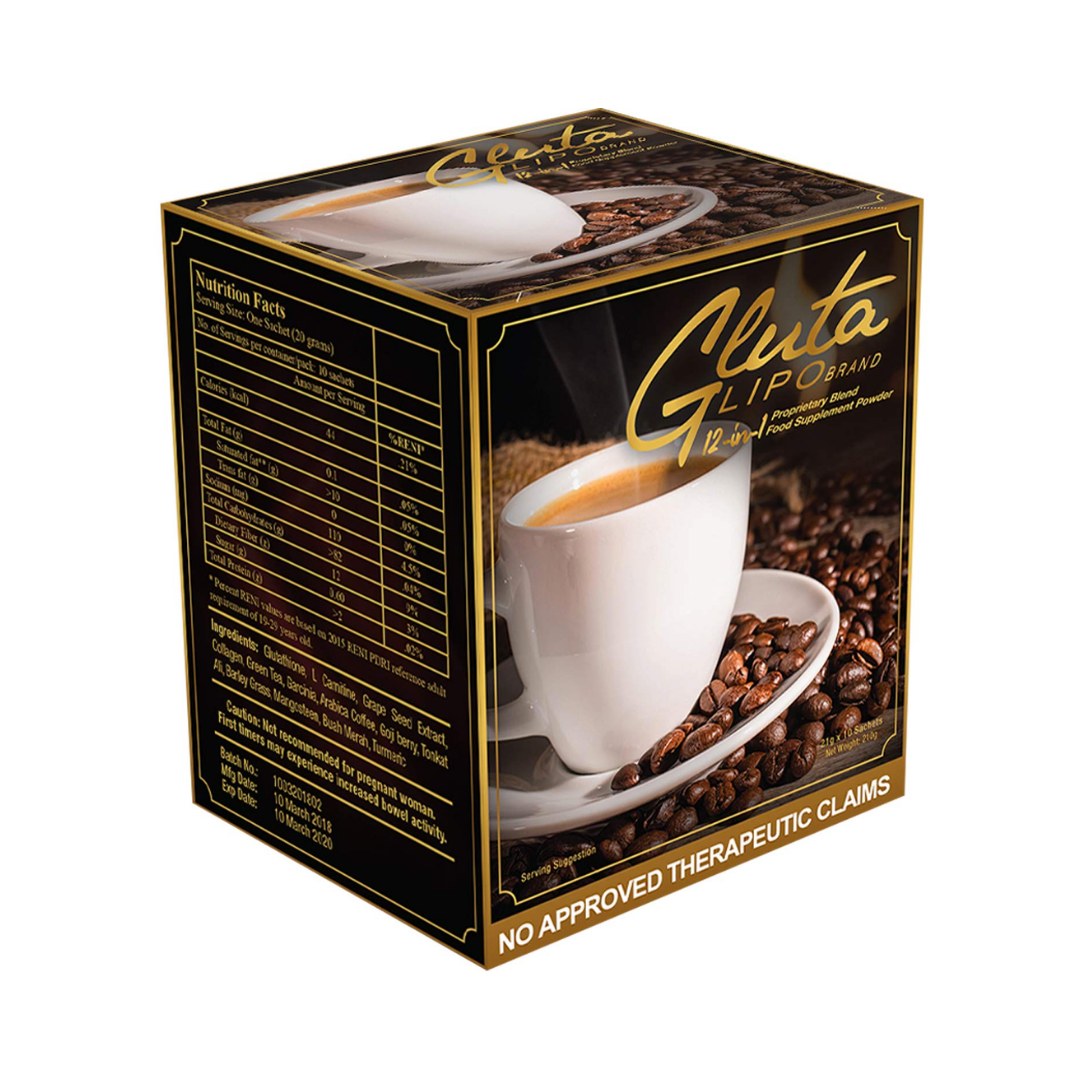  Gluta Lipo Brand Herbal Coffee Blend | 21g x 10 Sachets 