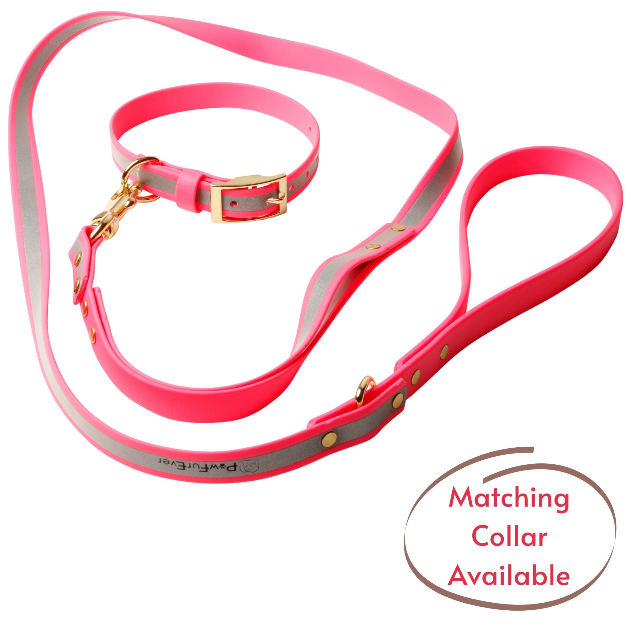 Biothane Dog Leashes (Pink - Reflective)