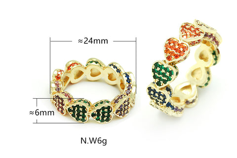 Anel roda de corações no atacado