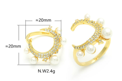 Anel lua perolada no atacado