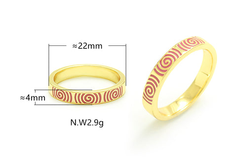 Anel estilo organograma com resina roxa