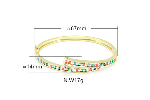 Bracelete prego colorido no atacado