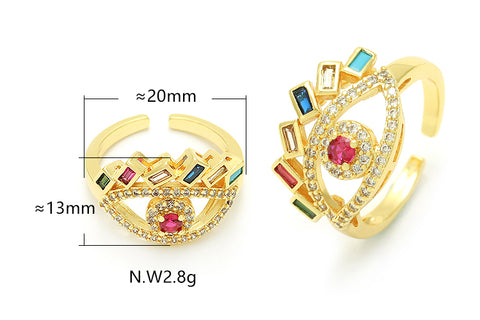 Anel olho de Hórus ajustável no atacado